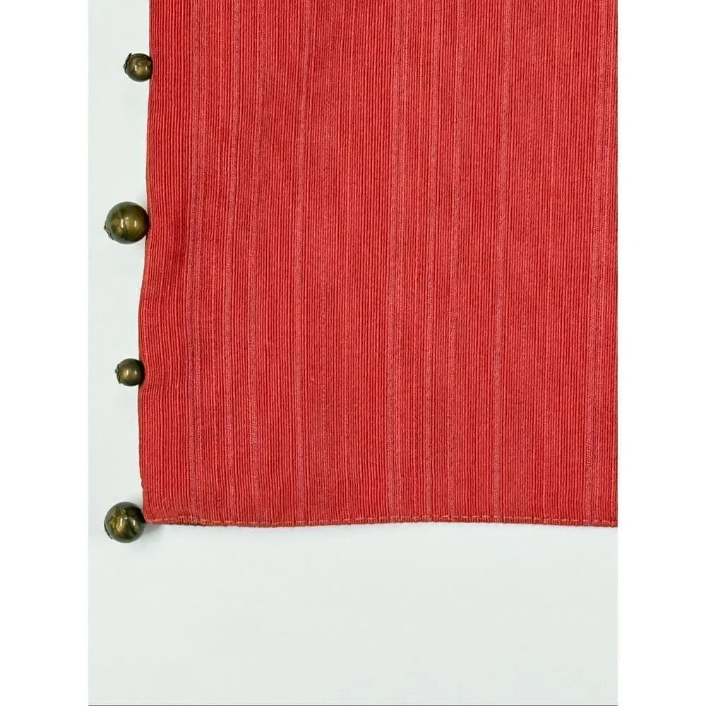 Unbranded Tableware Placemats Cloth Backing 8 Pieces Orange/brown beading detail